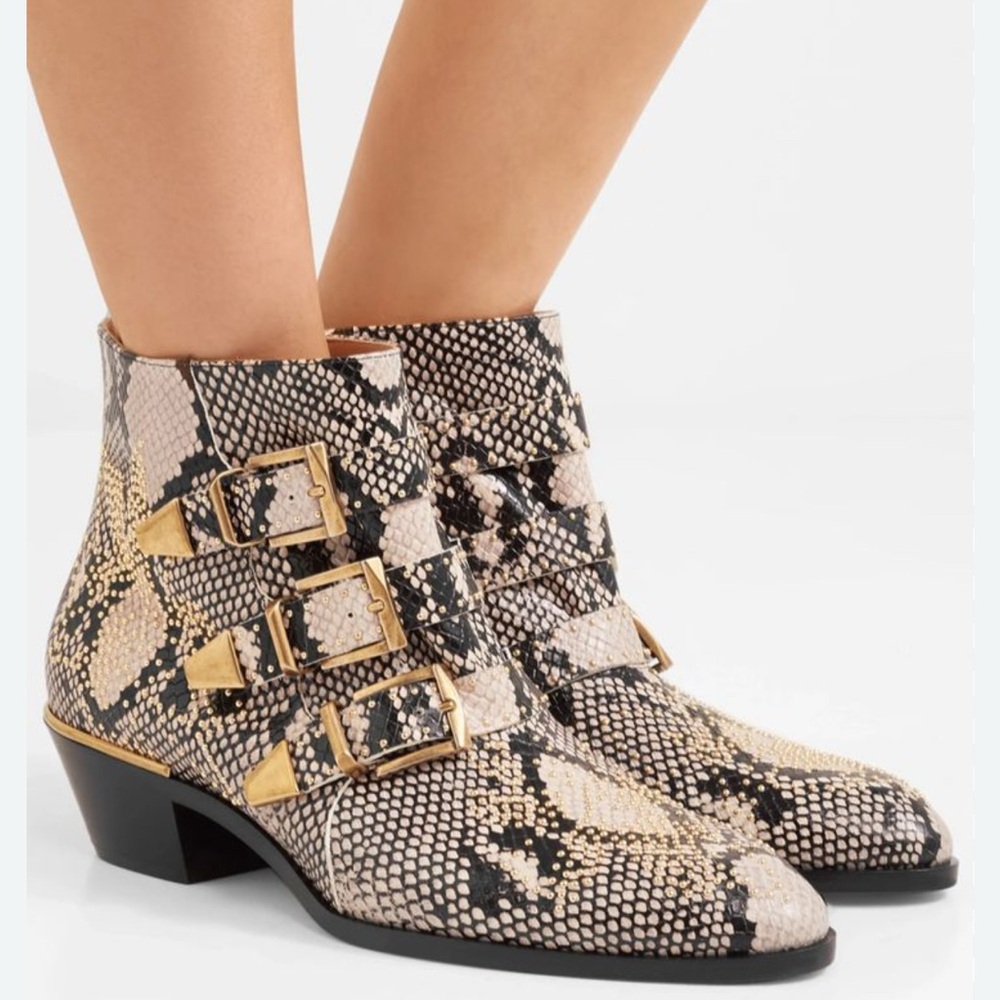Chloe Susanna Python Ankle Boot